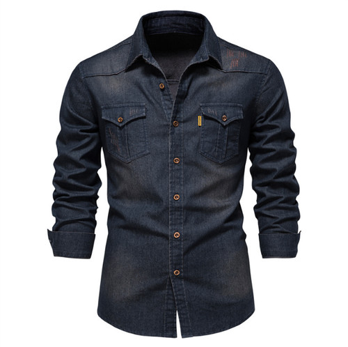 Herren jeanshemd denim - jeanshemd,