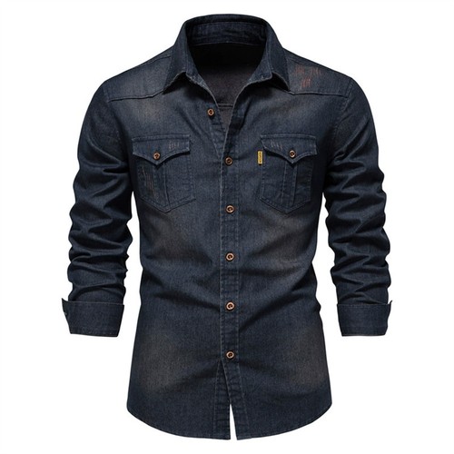 Herren jeanshemd denim - jeanshemd,