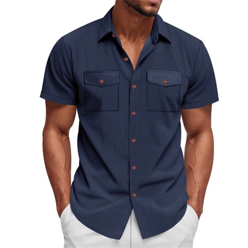 Herren cord kurzarmhemd - herren,