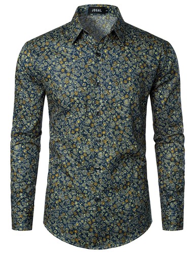 Herren floral hemd langarm - floral,