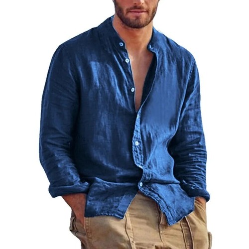 Herren leinen langarms - herren,